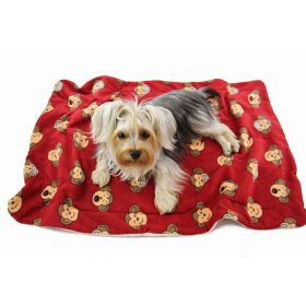 Silly Monkey Ultra Plush Blanket (Color: Burgundy, size: 50" x 30")